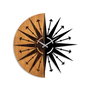 Wallity Reloj de Pared Decorativo de Madera y Metal 75, 56 cm, Nogal y Negro